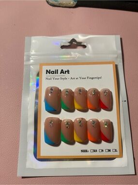 10 PC Hand Crafted Rainbow Side French
